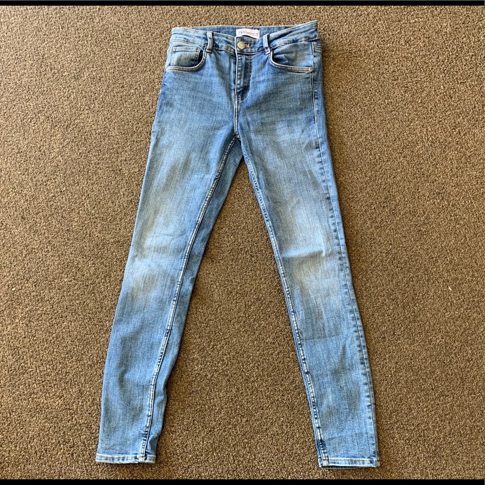 Zara Blue Skinny Jeans Size 4